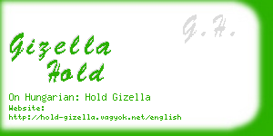 gizella hold business card
